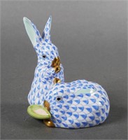 HEREND BLUE FISHNET RABBITS