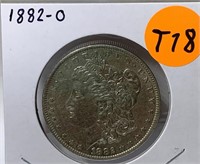 S - 1882-O MORGAN SILVER DOLLAR (T18)