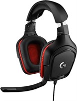 Logitech G332 Wired Gaming Headset, Rotating Leath