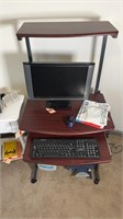 ROLLING COMPUTER DESK & CHAIR ONLY