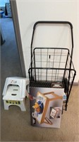 DELUXE SHOPPING UTILITY CART, STEP STOOL