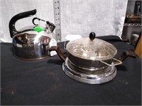 4pc Deco style egg cooker RevereWare kettle copper