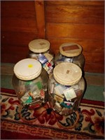 lot of jars filled will match books