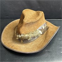 Vintage Head 'N Home leather cowboy hat