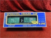 New K-Line Operating freight car. New York
