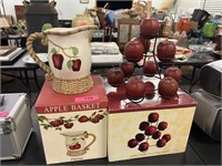 Apple Pitcher And Candles With Stand