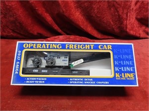 New K-Line Operating freight car. CXS 6802