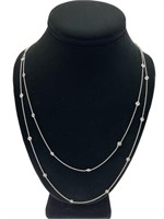 3.50 Ct Diamond By The Yard Necklace 14 Kt