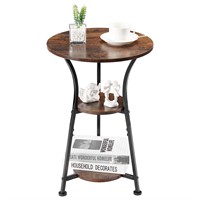 Dulcii Small Round End Table for Narrow and Small