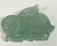 Jade Translucent  Rabbit Pendant