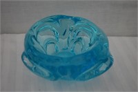 Murano Aqua Art Glass Ashtray