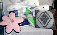 Pillows & Stuffed Toy Whales Lot