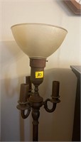 Antique Parlor lamp and rolling table