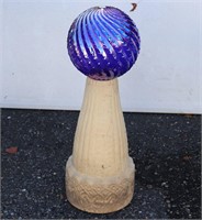 Gazing Ball with Stand, Purple