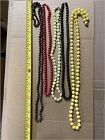 5 vintage beaded necklaces