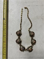Vintage rhinestone necklace, needs clasp repair