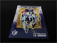 JK Dobbins Signed Trading Card RC RCA COA