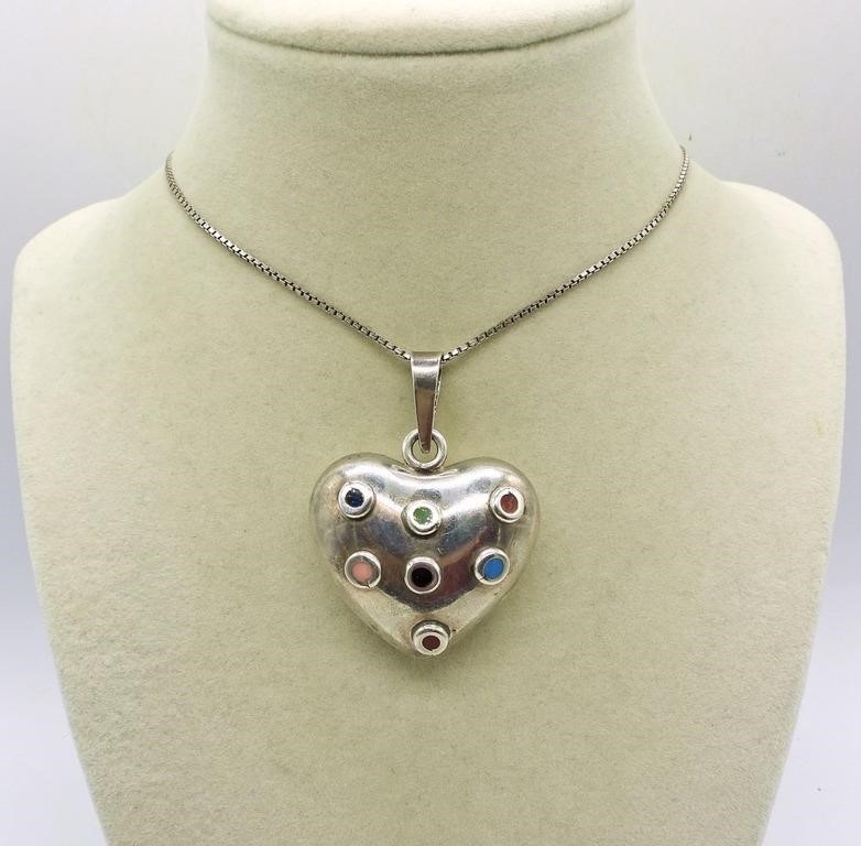 STERLING HEART HARMONY PENDANT