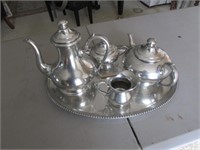 pewter tea set