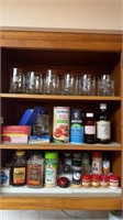 Kitchen cabinet of spices and a set of duck