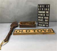 Old Toys & other wood  items