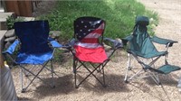 (3) CAMP CHAIRS