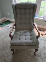 Upholstered Wing Back Armchair
