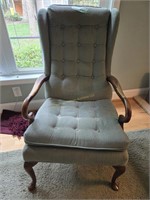 Upholstered Wing Back Armchair