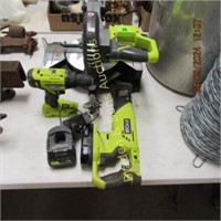 GROUP OF USED RYOBI POWER TOOLS IN