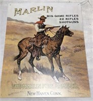 Marlin Cowboy Metal Sign