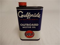 GULF GULFPRIDE OUTBOARD MOTOR OIL U.S. QT. CAN