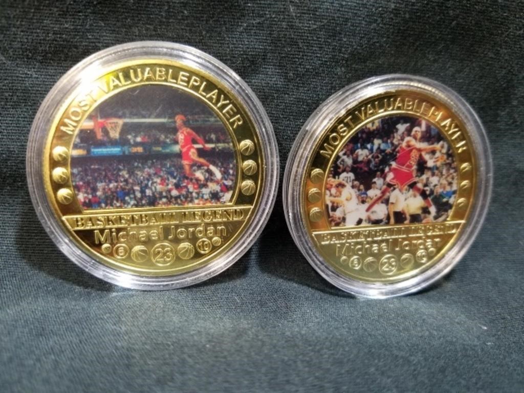 2 Commemorative Michael Jordan Coins in