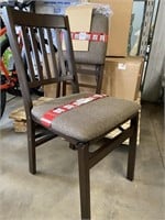 8 New Wood / Padded Folding Chairs