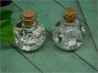 SILVER FLAKES IN BOTTLE ROCK STONE LAPIDARY SPECIM