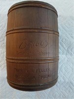 Briggs Smoking Tobacco Wood Barrel With Lid - 8