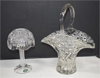 Crystal Candle Holder and Basket