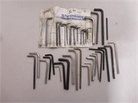 Lot of mixed allen-hex key  wrenchesvarious sizes