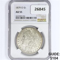 1879-O Morgan Silver Dollar NGC AU55