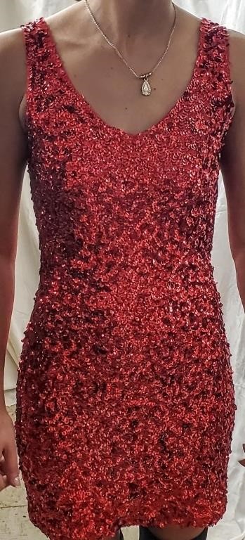 Red Sequin Dress