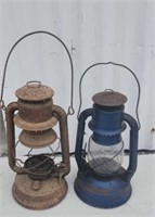 Two old barn lanterns