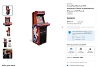 E2803  Arcade1Up NBA Jam Arcade Machine, 30th Anni