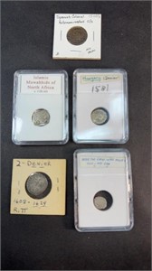 (5) ANCIENT FOREIGN COINS