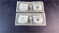 (2) 1935 BLUE SEAL $1 BILLS