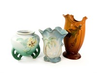Trio of Weller Vases