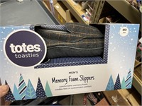 Mens med.(8-9) memory foam slippers