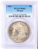 Coin 1921 Morgan Silver Dollar PCGS MS63
