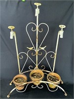 Vintage metal 3 tier plant holder