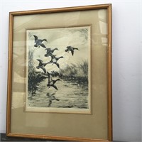 ROLAND CLARK 'COMING IN' REPRODUCED ETCHING