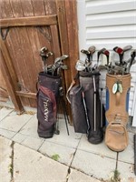 x3 Golf Clubs and Bag