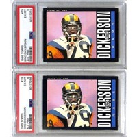 (2) Psa Graded Eric Dickerson Cards 1985